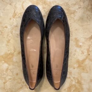 Vintage Ralph Lauren Crocodile Flats